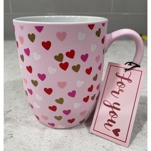 PINK, GOLD & RED Hearts SOFT TOUCH 16 oz Mug Sheffield Valentines TikTok Gift